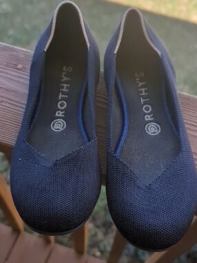 Rothy's Navy Knit Ballet Flats